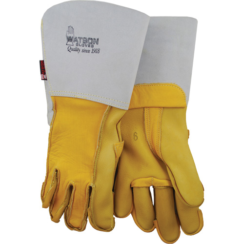 Welding Gloves, Grain Cowhide, Size 8 Nassau Supply
