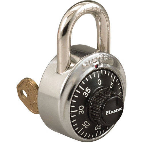 1525 Series Padlock with Key Control Feature, Combination, Stainless Steel, 1-7/8" Width Nassau Supply