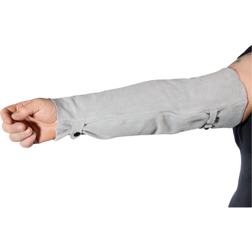 Manches r&eacute;sistantes &agrave; la chaleur pour soudeur, 18" lo, Gris perle Nassau Supply