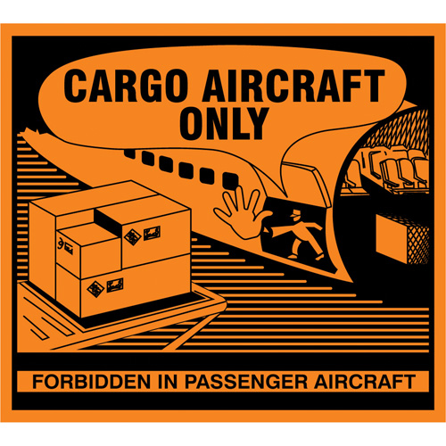 &eacute;tiquettes de manutention Cargo Aircraft Only, 4-3/4" lo x 4-1/4" la, Orange Nassau Supply
