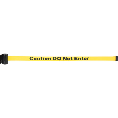 Wall Mount Barrier with Magnetic Tape, Steel, Screw Mount, 7', Yellow Tape Nassau Supply