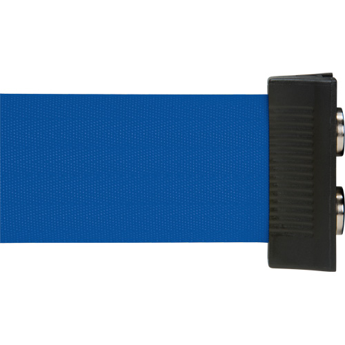 Wall Mount Barrier with Magnetic Tape, Steel, Screw Mount, 7', Blue Tape Nassau Supply