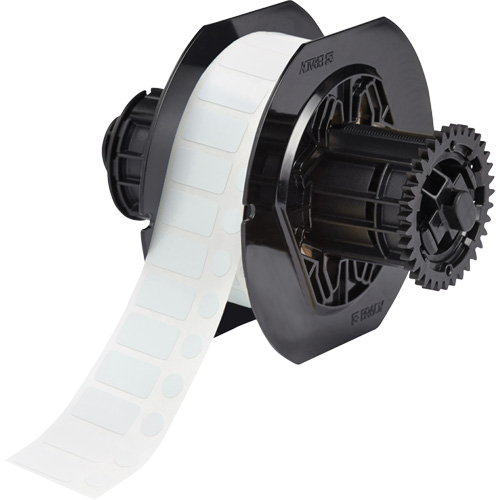 &eacute;tiquettes pour laboratoire et couvercles de flacon r&eacute;sistant aux produits chimiques de s&eacute;rie B33, Polyester, 1" lo x 0,5" h, Blanc Nassau Supply