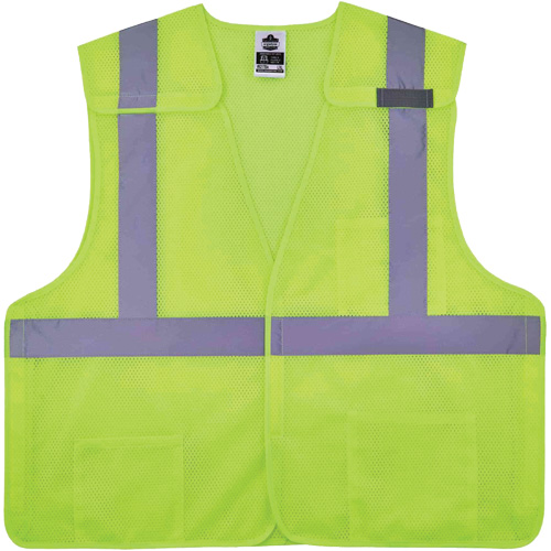 Gilet de s&eacute;curit&eacute; en maille GloWear 8217BA, Jaune lime haute visibilit&eacute;, Moyen/Petit, Polyester Nassau Supply