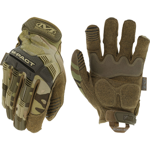 M-Pact&reg; MultiCam Tactical Impact Gloves, 8, Synthetic Palm, Hook & Loop Cuff Nassau Supply