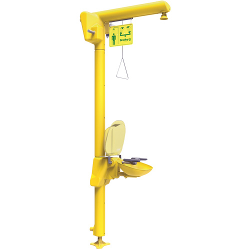 Halo Heat Trace Shower & Eye/Face Wash Unit, Pedestal Nassau Supply