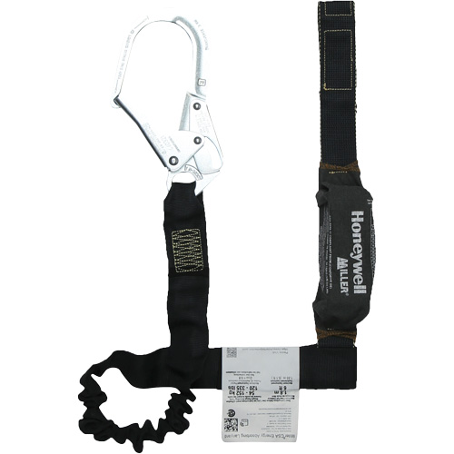 Miller&reg; Arc-Rated Shock-Absorbing Lanyard, 6', Scaffold Hook Center, Choke-Off Loop Leg Ends, Kevlar&reg; Nassau Supply