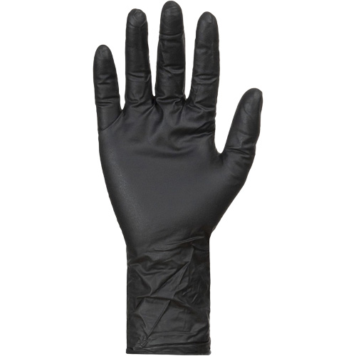 KeepKleen&reg; Disposable Gloves, Medium, Nitrile, 8-mil, Powder-Free, Black Nassau Supply