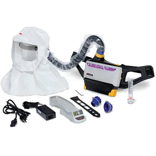 Versaflo Powered Air Purifying Respirator Easy Clean Kit, Loose Fitting Hood & Faceshield, Lithium-Ion Battery Nassau Supply