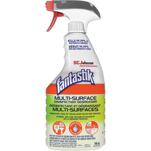 D&eacute;sinfectant et d&eacute;graissant multisurface professionnel Fantastik, 946 ml, Bouteille &agrave; g&acirc;chette Nassau Supply