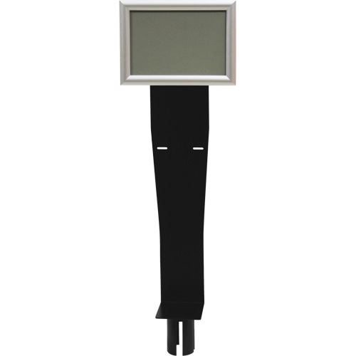 Porte-distributeur/enseigne pour poteaux de barri&egrave;re pour le contr&ocirc;le des foules, Noir Nassau Supply