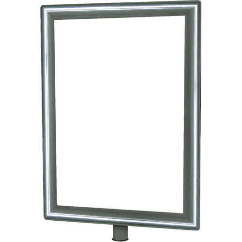 Heavy-Duty Vertical Sign Holder for Classic Posts, Polished Chrome Nassau Supply