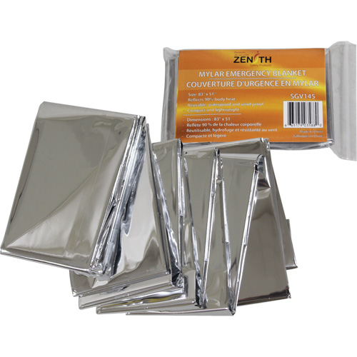 Couverture d'urgence, Polyester aluminis&eacute; Nassau Supply