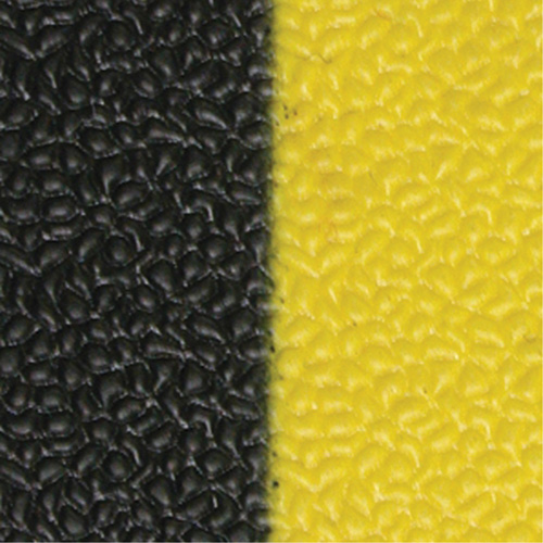 Airsoft Anti-Fatigue Mat, Pebbled, 3' x 5' x 3/8", Black/Yellow, PVC Sponge Nassau Supply