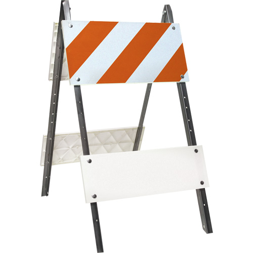 Prismatic Barricade, Folding, 24" L x 45" H, Orange/White Nassau Supply