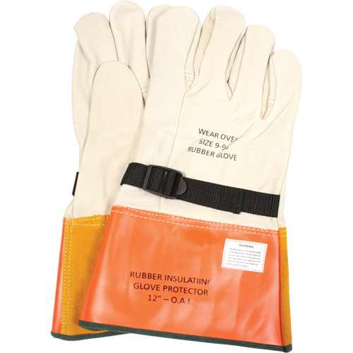 Gants de protection en cuir avec sangle, Taille 8, 12" lo Nassau Supply
