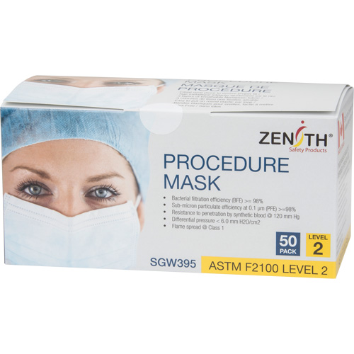 Masques d'intervention jetables, ASTM F2100 Niveau 2, Classe 1 Nassau Supply