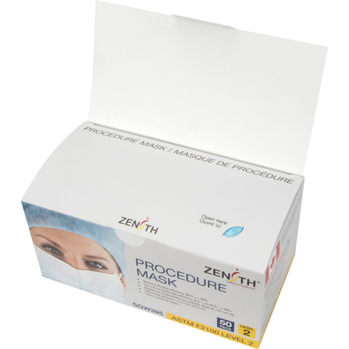 Masques d'intervention jetables, ASTM F2100 Niveau 2, Classe 1 Nassau Supply