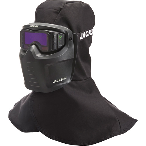 Rebel ADF Welding Mask, 3.5" L x 1.3" W View Area, 3/5-12 Shade Range, Black Nassau Supply