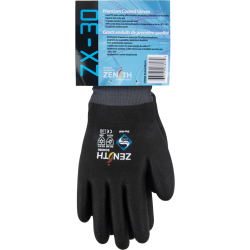 Gants enduits ZX-30° de premi&egrave;re qualit&eacute;, Grand, R&ecirc;vetement Mousse de PVC, Calibre 15, Enveloppe en Nylon Nassau Supply