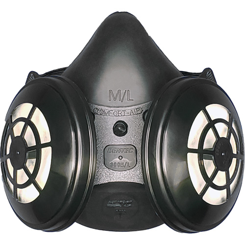 Comfort-Air&reg; 400Nx Black Half Mask without Exhalation Valve N95 Kit, Elastomer/Rubber, Small/Medium Nassau Supply