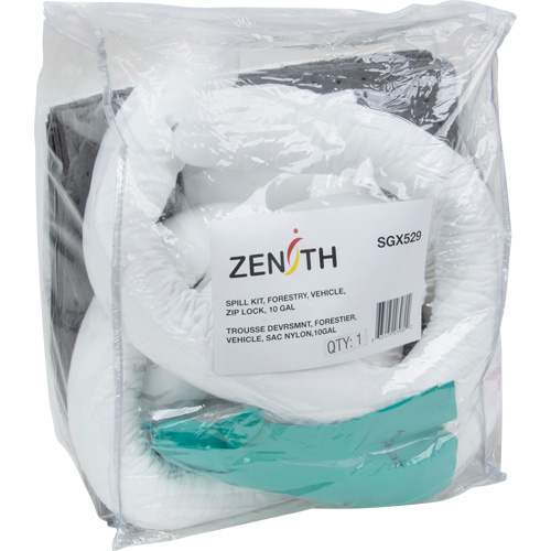 Trousse d'&eacute;quipement de lutte contre les d&eacute;versements, Huile seulement/Universel, Sac, Absorbance de 10 gal. US Nassau Supply