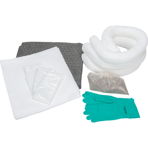 Trousse d'&eacute;quipement de lutte contre les d&eacute;versements, Huile seulement/Universel, Sac, Absorbance de 10 gal. US Nassau Supply