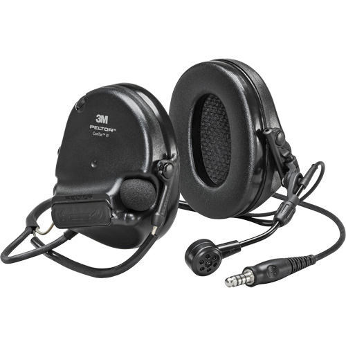 Casque VI NIB avec fils de sortie unique Peltor ComTac, Style Cordon cervical, 22 dB Nassau Supply