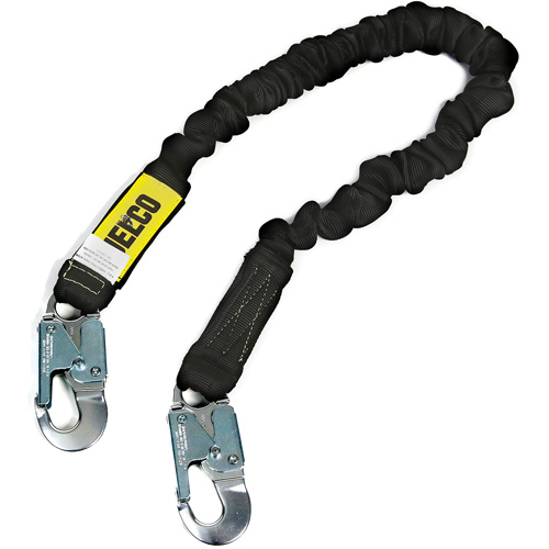 Arc Flash Lanyard, 6', Locking Snap Hook Center, Locking Snap Hook Leg Ends, Nylon Nassau Supply