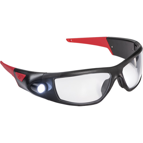 SPG400 Rechargeable Inspection Beam Safety Glasses, Clear Lens, ANSI Z87+ Nassau Supply