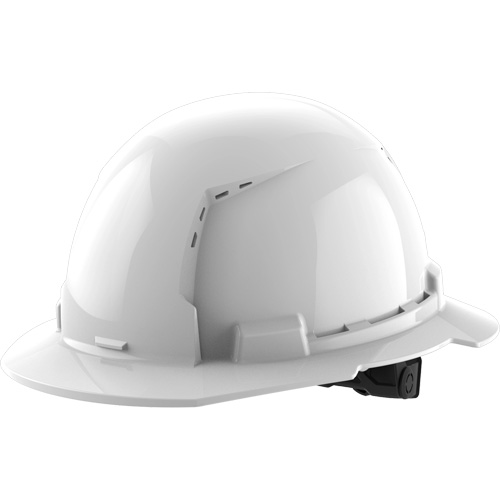 Full Brim Hardhat, Meets CSA Type 1, Ratchet Suspension, Vented Nassau Supply