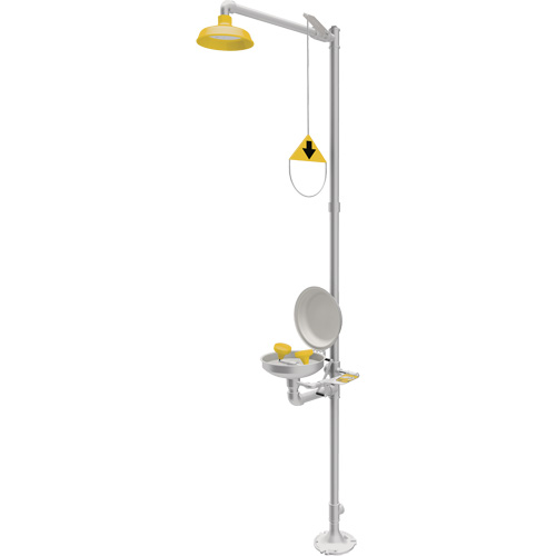 Douche durgence et douche oculaire combin&eacute;es, Socle Nassau Supply