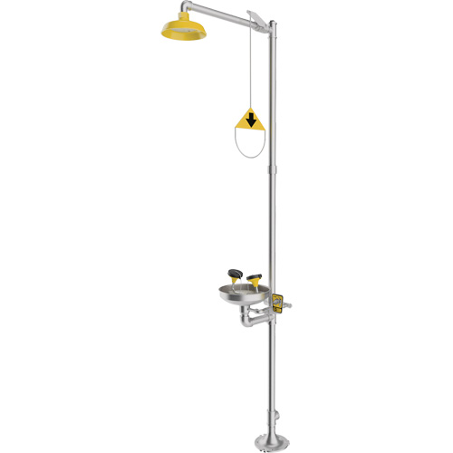 Douche durgence et douche oculaire combin&eacute;es, Socle Nassau Supply