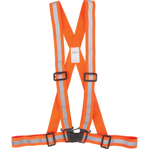 Traffic Harness, High Visibility Orange, Silver Reflective Colour, 3X-Large Nassau Supply
