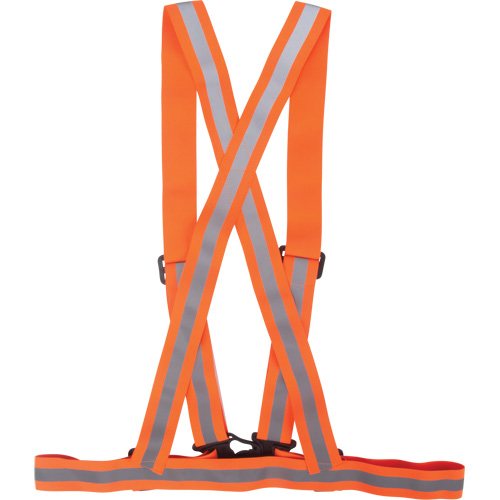 Traffic Harness, High Visibility Orange, Silver Reflective Colour, 3X-Large Nassau Supply