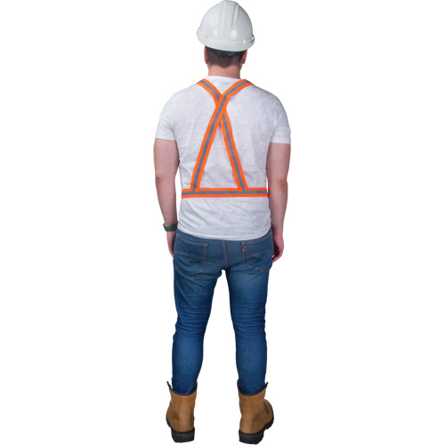 Traffic Harness, High Visibility Orange, Silver Reflective Colour, 3X-Large Nassau Supply