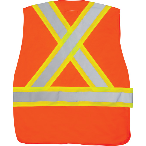CSA-Compliant High-Visibility Surveyor Vest, High Visibility Orange, Medium, Polyester Nassau Supply