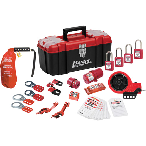 Premier Lockout Kit with Zenex Thermoplastic Locks, Electrical Kit, 21 Components Nassau Supply