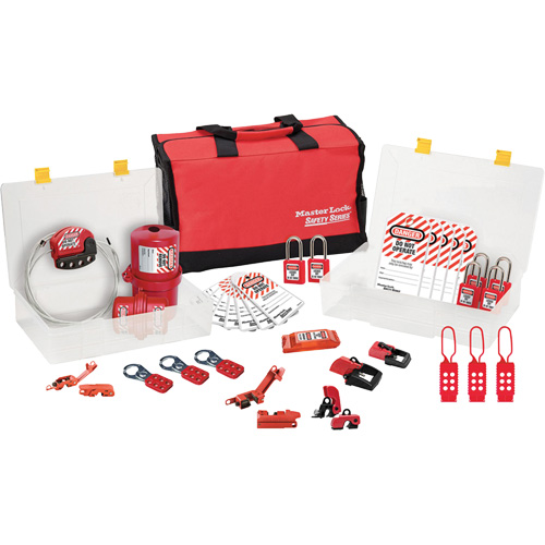Premier Lockout Kit with Zenex Thermoplastic Locks, Electrical Kit, 27 Components Nassau Supply