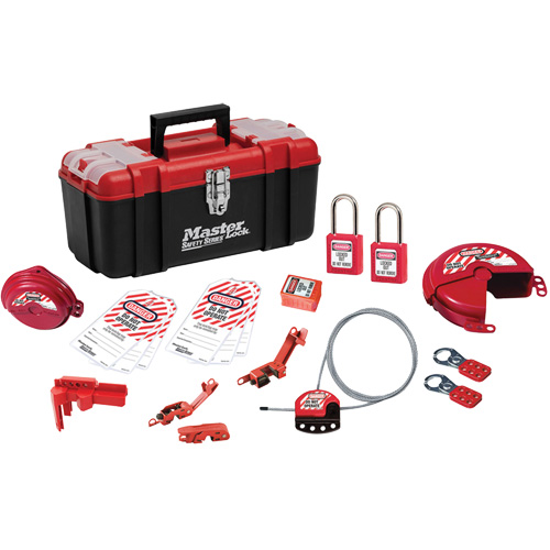 Basic Lockout Kit with Zenex Thermoplastic Locks, Electrical/Valve Kit, 19 Components Nassau Supply