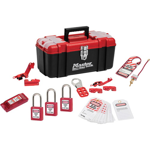 Standard Lockout Kit with Zenex Thermoplastic Locks, Electrical Kit, 14 Components Nassau Supply