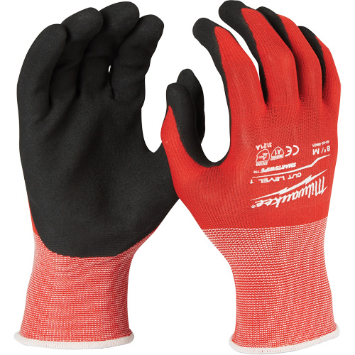 Gants r&eacute;sistant aux coupures, Taille Grand, Rev&ecirc;tement Nitrile, Enveloppe en Nylon/Lycra, ANSI/ISEA 105 niveau 1/EN 388 niveau 1 Nassau Supply