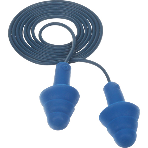 Bouchons d'oreilles pr&eacute;moul&eacute;s E-A-R Ultrafit , Avec cordon, Taille unique, Vrac - Sac en poly, NRR dB NRR 25 dB Nassau Supply