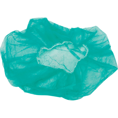 Bouffant Caps, Polypropylene, 24", Green Nassau Supply