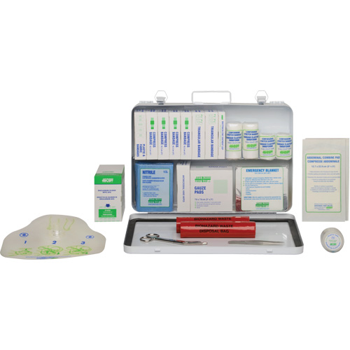 First Aid Kit, Meets CSA Z1220-17 Type 2 Low-Risk Environment, Medium (26-50 Workers) Nassau Supply