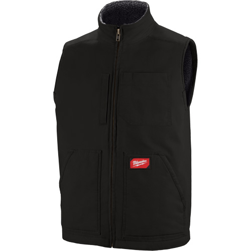 Heavy-Duty Sherpa-Lined Vest, Men's, Small, Black Nassau Supply