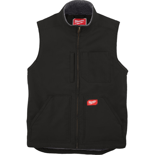 Heavy-Duty Sherpa-Lined Vest, Men's, Small, Black Nassau Supply