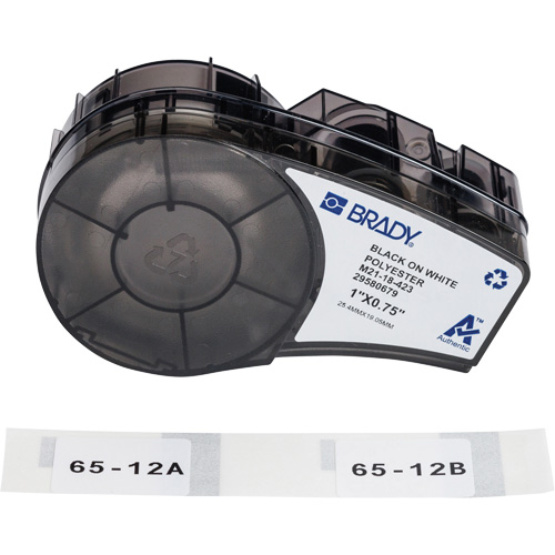 &eacute;tiquettes polyvalentes avec ruban pour environnements hostiles, Noir Nassau Supply
