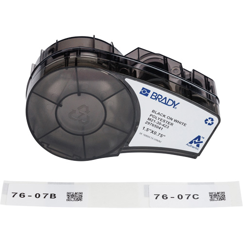 &eacute;tiquettes polyvalentes avec ruban pour environnements hostiles, Noir Nassau Supply