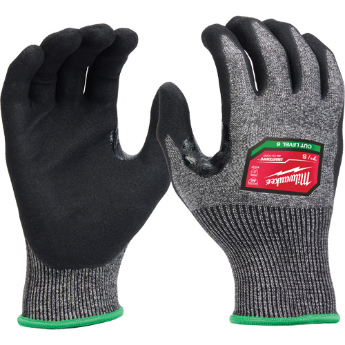 Gants enduits par trempage &agrave; dext&eacute;rit&eacute; &eacute;lev&eacute;e, Taille Petit, Calibre 18, Rev&ecirc;tement Nitrile, Enveloppe en Poly&eacute;thyl&egrave;ne, ASTM ANSI niveau A6/EN 388 niveau F Nassau Supply